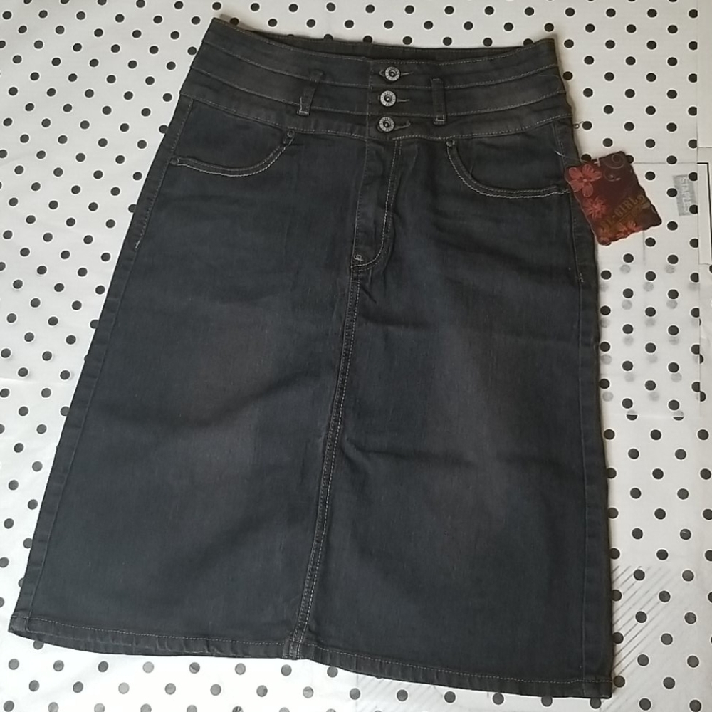 Be Girl Dark Wash Denim Jeans Skirt medium nwt
